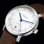 Sternglas "Naos Automatic" Watch in Stainless Steel, White Dial