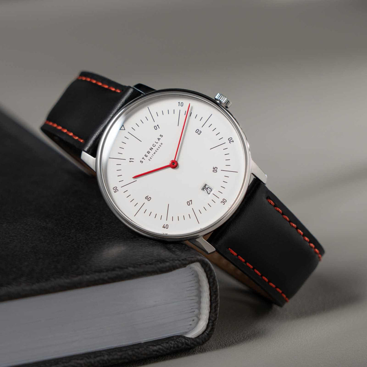 Sternglas "Naos Edition Bremen" Quartz Watch in Stainless Steel, White Dial