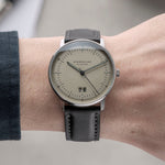 Sternglas "Naos Big Date" Quartz Watch in Stainless Steel, Alabaster Dial
