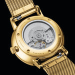Sternglas "Naos XS Automatic" Women's Watch in Gold-Tone Steel, White Dial
