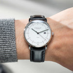 Sternglas "Naos Solar" Watch in Stainless Steel, White Dial