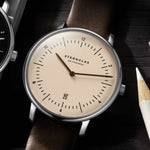 Sternglas "Naos XL" Quartz Watch in Stainless Steel, Sand Brown Dial