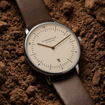 Sternglas "Naos XL" Quartz Watch in Stainless Steel, Sand Brown Dial