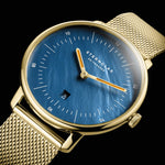 Sternglas "Naos XS Edition Mother of Pearl" Women's Quartz Watch in Gold-Tone, Dark Blue MOP Dial