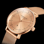 Sternglas "Naos XS Edition Elyra" Women's Quartz Watch in Rose Gold-Tone, Sunray Rose Gold Dial