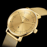 Sternglas "Naos XS Edition Elyra" Women's Quartz Watch in Gold-Tone, Sunray Gold Dial