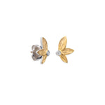 Lika Behar "Ollie" Diamond Stud Earrings in 24K Gold & Sterling Silver, 0.04 ctw