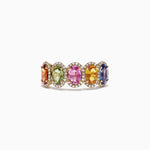 Multi-Sapphire Diamond Ring in 14K Yellow Gold, 2.81 ctw