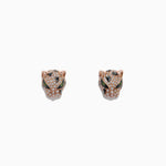 Diamond and Tsavorite Stud Earrings in 14K Rose Gold, 0.49 ctw
