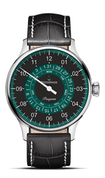 MeisterSinger "Pangaea Day Date" Automatic in SS, Black & Petrol Dial