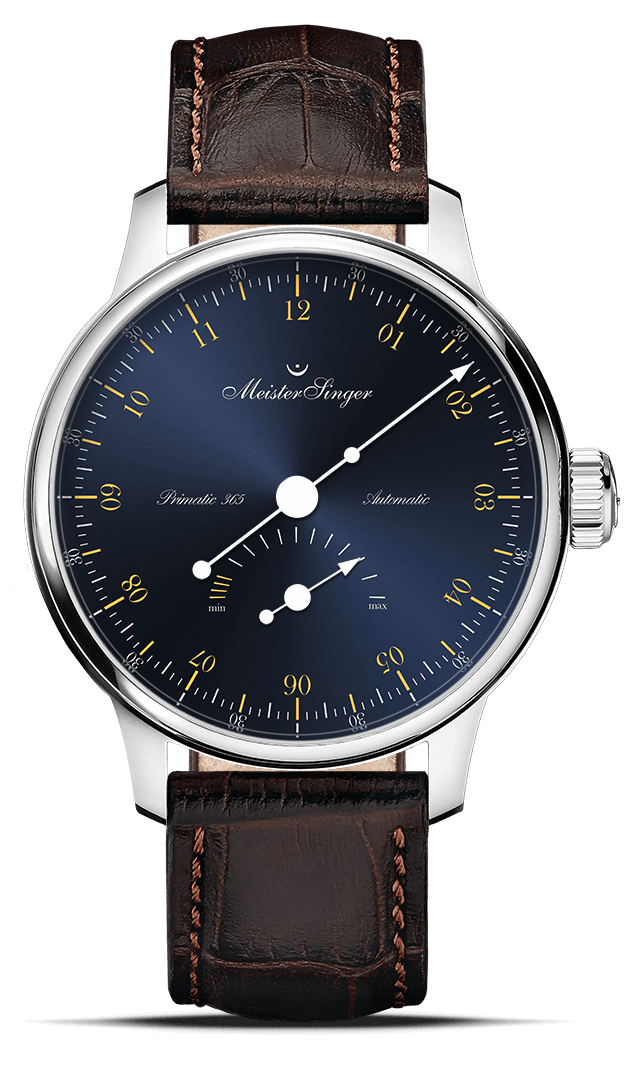 MeisterSinger "Primatic 365" Power Reserve Automatic, Steel Blue & Gold Dial