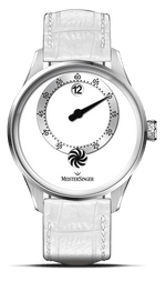 MeisterSinger "Panthero Jumping Hour" Automatic in SS, White Dial