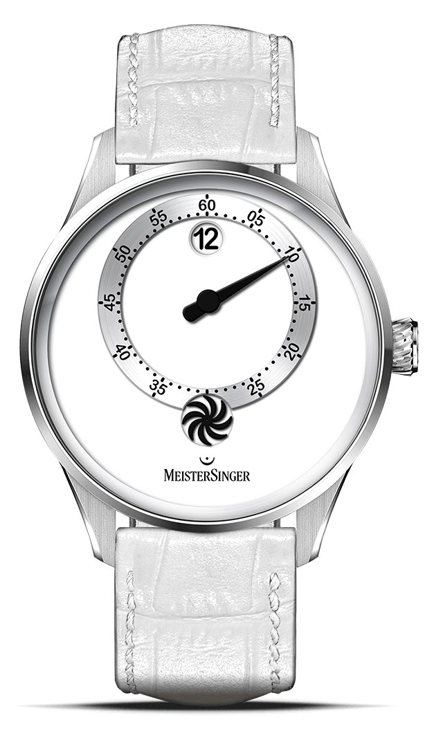 MeisterSinger "Panthero Jumping Hour" Automatic in SS, White Dial