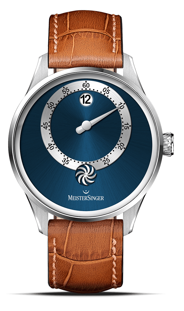MeisterSinger "Panthero Jumping Hour" Automatic in SS, Sunburst Blue Dial