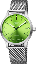 Mühle-Glashütte "Panova" Automatic in SS, Lime Dial