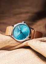 Mühle-Glashütte "Panova" Automatic in SS, Turquoise Dial