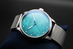 Mühle-Glashütte "Panova" Automatic in SS, Turquoise Dial