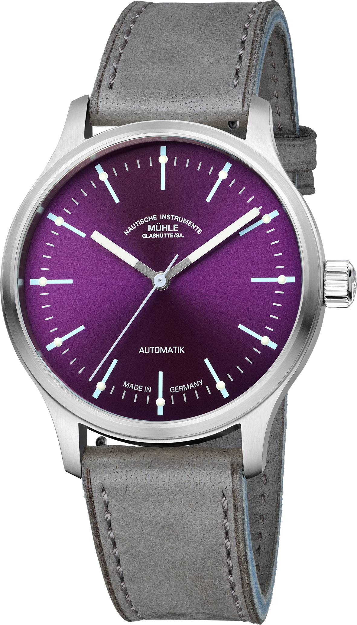 Mühle-Glashütte "Panova" Automatic in SS, Violet Dial