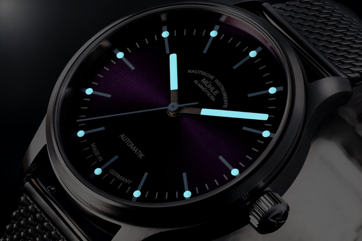 Mühle-Glashütte "Panova" Automatic in SS, Violet Dial
