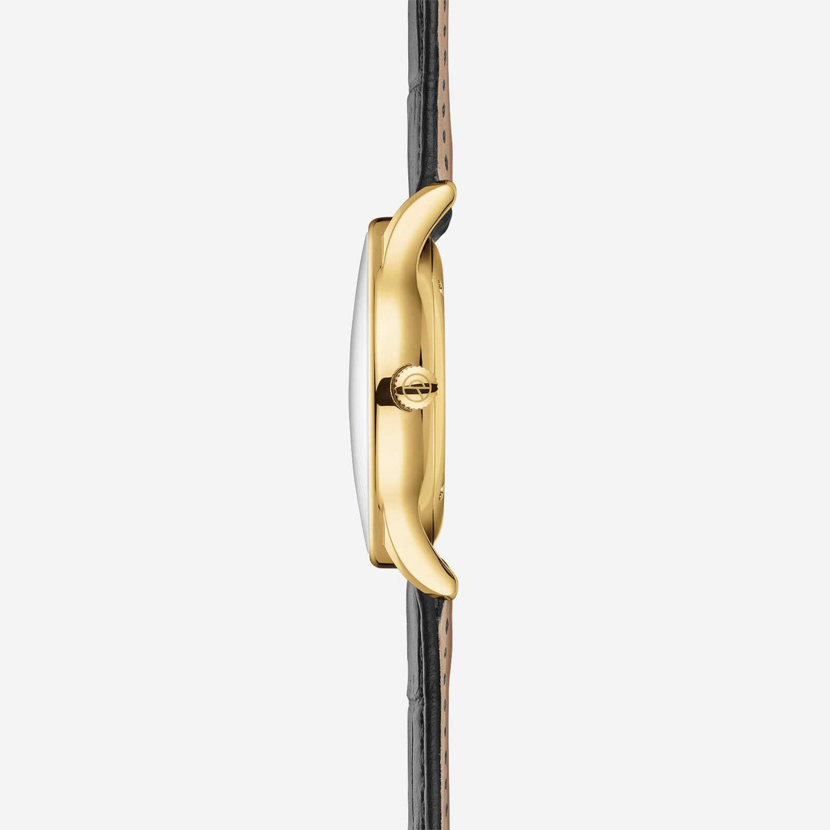 Sternglas "Berlin" Quartz Watch in Gold-Tone Steel, Piano Black Dial