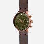 Sternglas "Hamburg Chrono" Quartz Chronograph in Bronze-Tone, Dark Green Dial