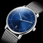 Sternglas "Naos" Quartz Watch in Stainless Steel, Deep Blue Dial