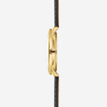 Sternglas "Naos Edition Heritage" Quartz Watch in Gold-Tone, Espresso Brown Dial