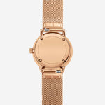 Sternglas "Naos XS" Women's Quartz Watch in Rose Gold-Tone Steel, White Dial