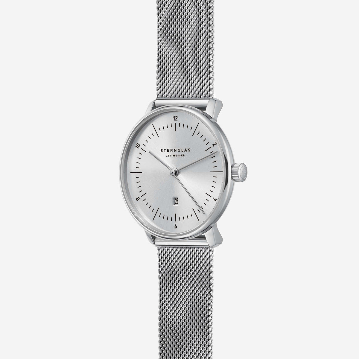 Sternglas "Naos XS Edition Elyra" Women's Quartz Watch in Steel, Sunray Silver Dial