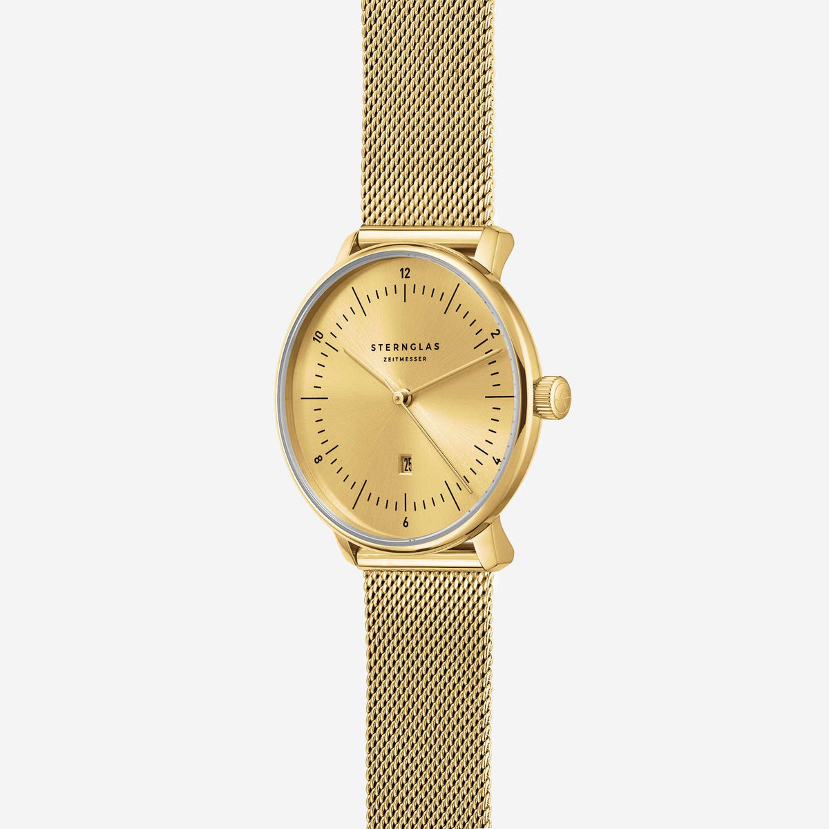 Sternglas "Naos XS Edition Elyra" Women's Quartz Watch in Gold-Tone, Sunray Gold Dial