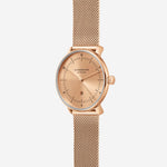 Sternglas "Naos XS Edition Elyra" Women's Quartz Watch in Rose Gold-Tone, Sunray Rose Gold Dial