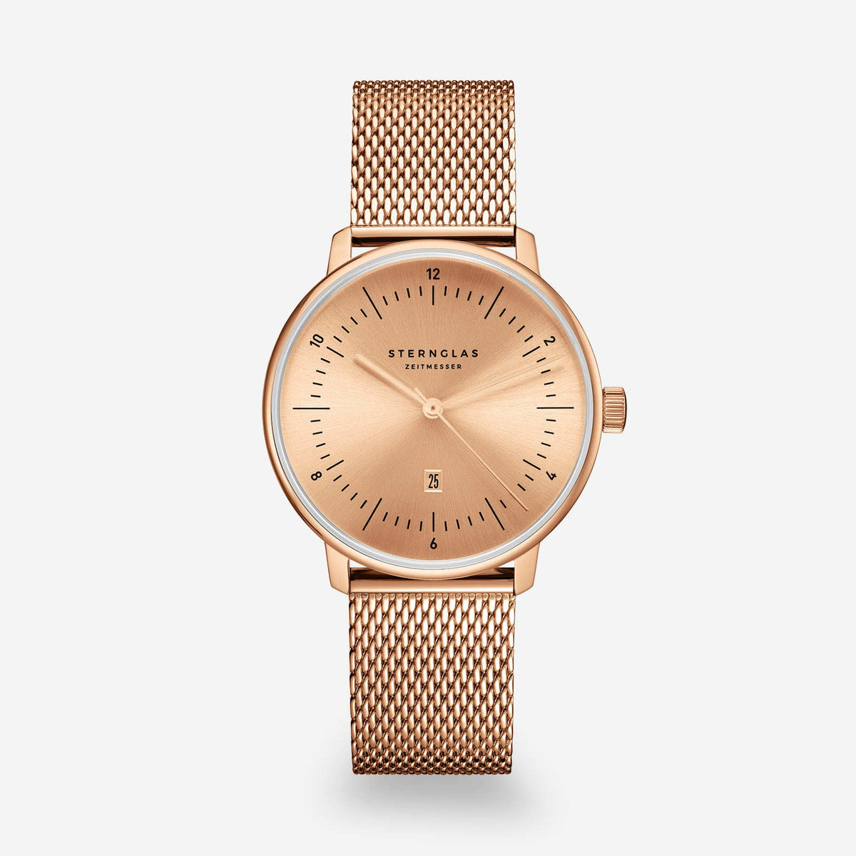 Sternglas "Naos XS Edition Elyra" Women's Quartz Watch in Rose Gold-Tone, Sunray Rose Gold Dial