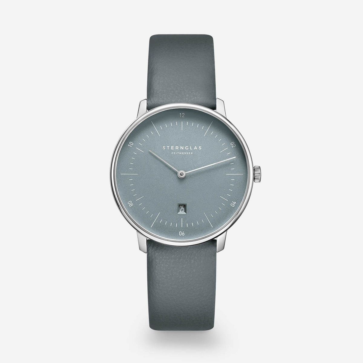 Sternglas "Naos XS Edition Flora" Women's Quartz Watch in Steel, Ice Blue Dial