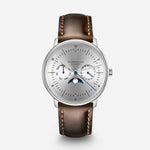 Sternglas "Naos Moonphase" Quartz Watch in Stainless Steel, Moon Silver Dial