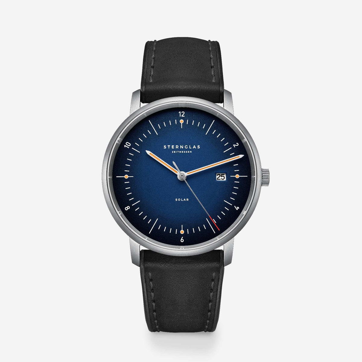 Sternglas "Naos Solar Edition Titanium" Watch in Titanium, Dark Blue Dial