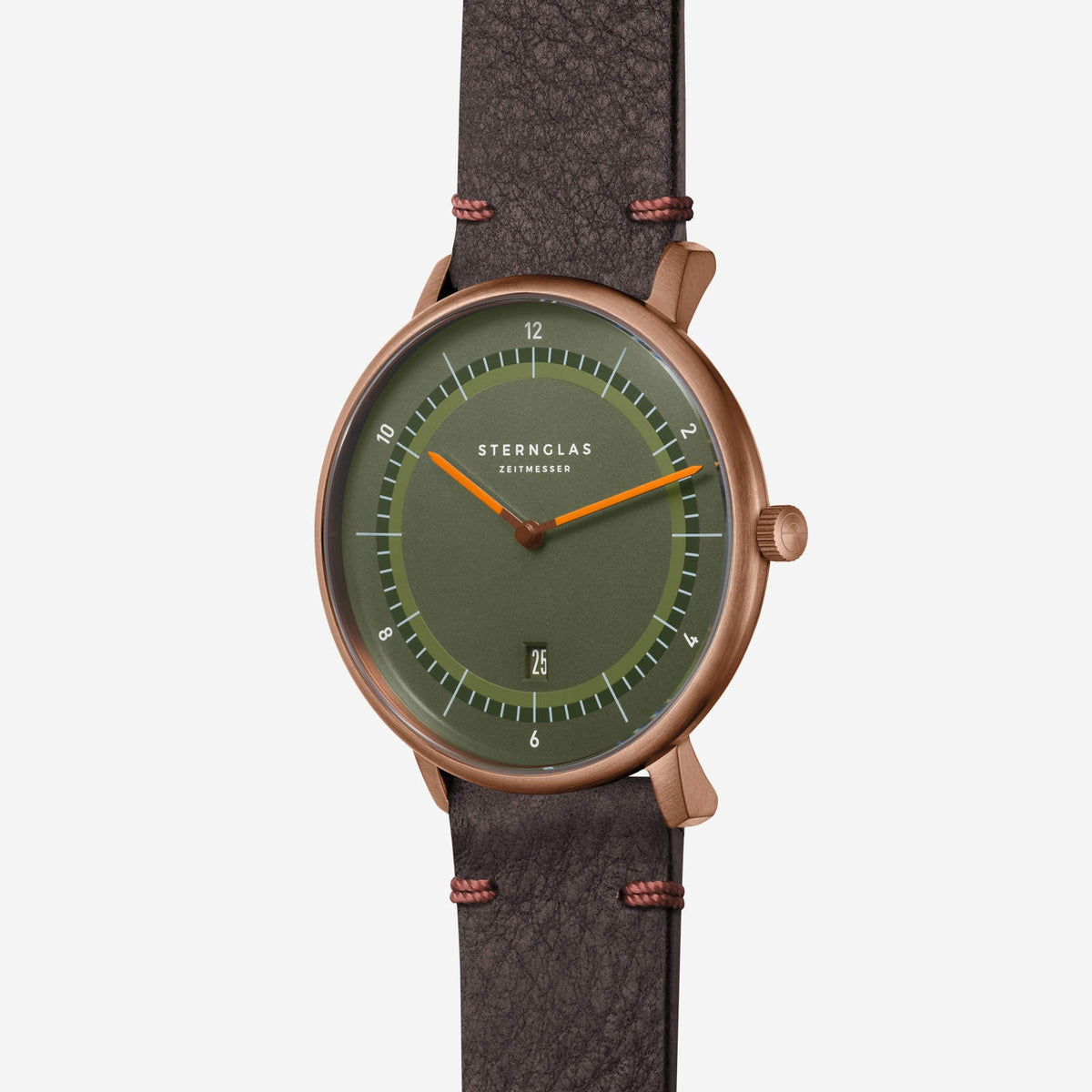 Sternglas "Naos XL Edition 1905" Quartz Watch in Bronze-Tone, Dark Green Dial