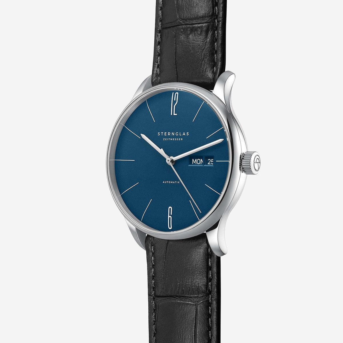 Sternglas "Berlin Automatic" Watch in Stainless Steel, Midnight Blue Dial