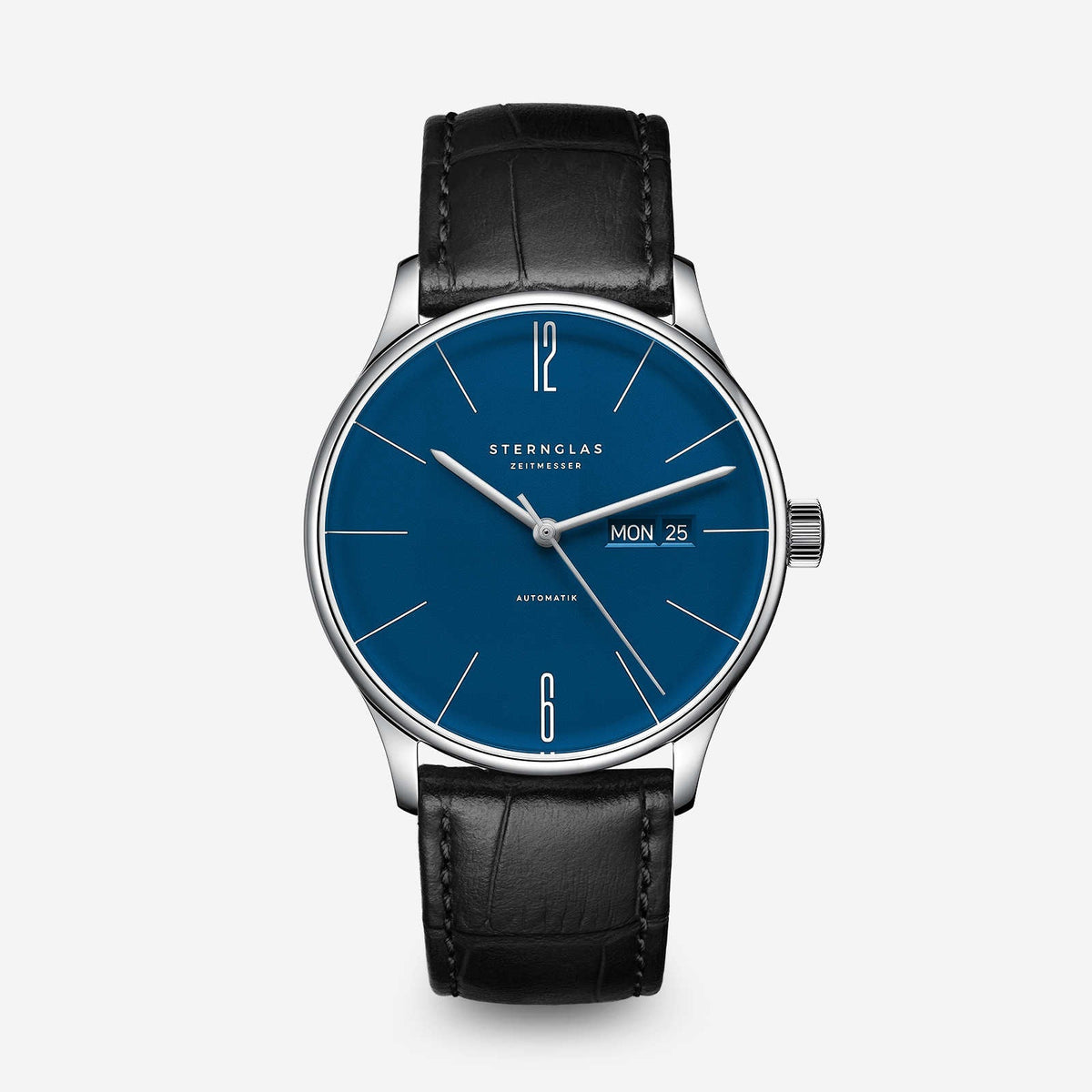 Sternglas "Berlin Automatic" Watch in Stainless Steel, Midnight Blue Dial