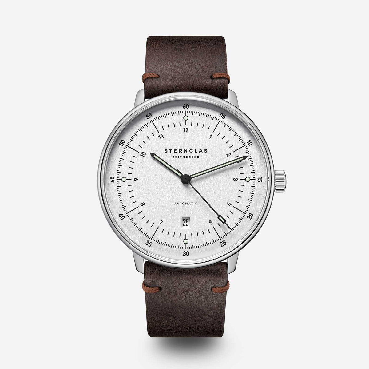 Sternglas "Hamburg Automatic" Watch in Stainless Steel, Silver Dial