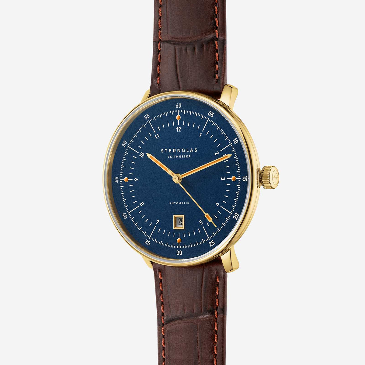 Sternglas "Hamburg Automatic Edition Marine" Watch in Gold-Tone, Dark Blue Dial