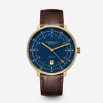 Sternglas "Hamburg Automatic Edition Marine" Watch in Gold-Tone, Dark Blue Dial