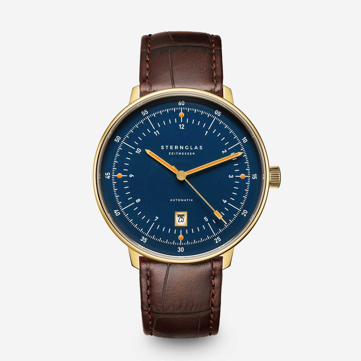 Sternglas "Hamburg Automatic Edition Marine" Watch in Gold-Tone, Dark Blue Dial