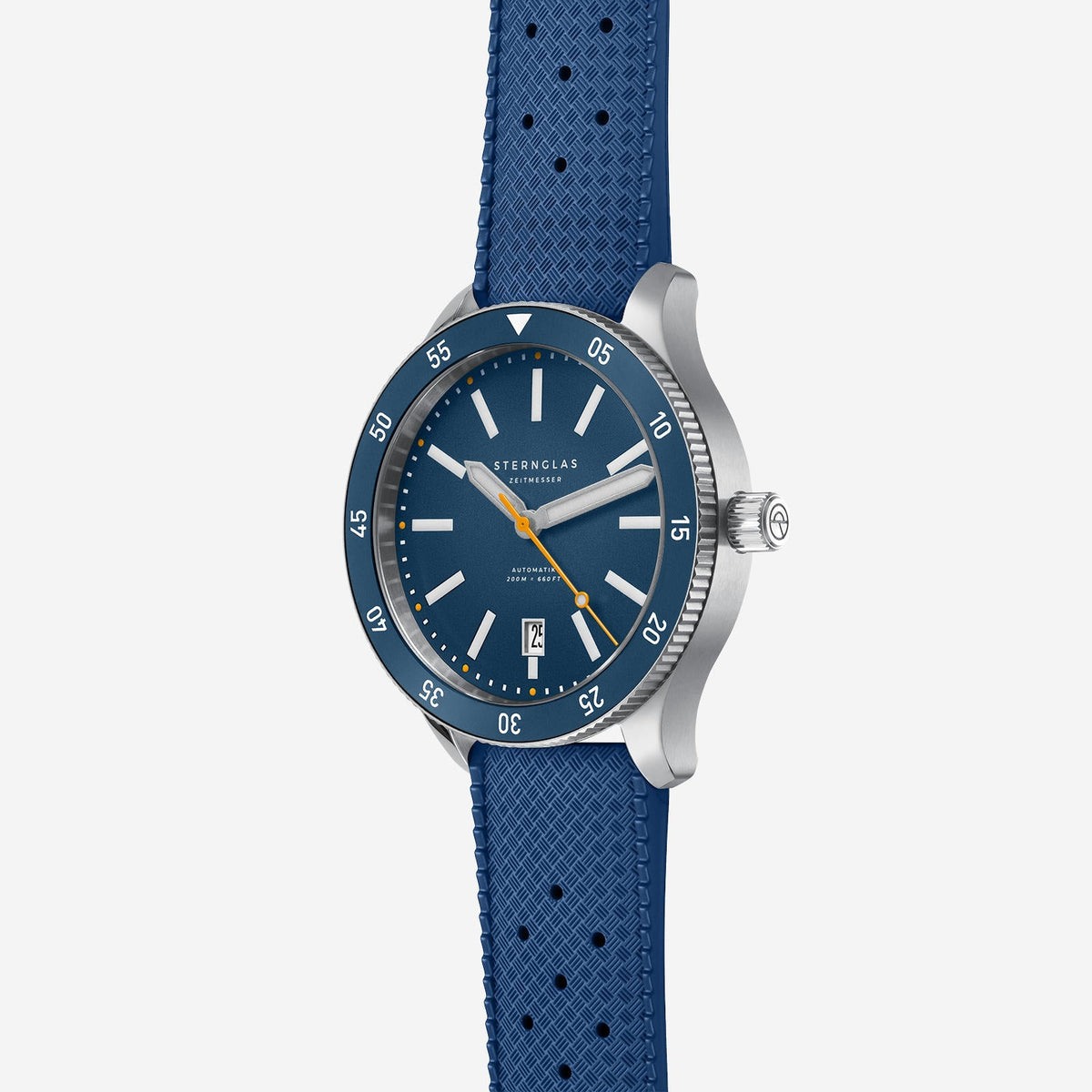 Sternglas "Marus 2.0 Edition Küste" Automatic Dive Watch in Steel, Dark Blue Dial