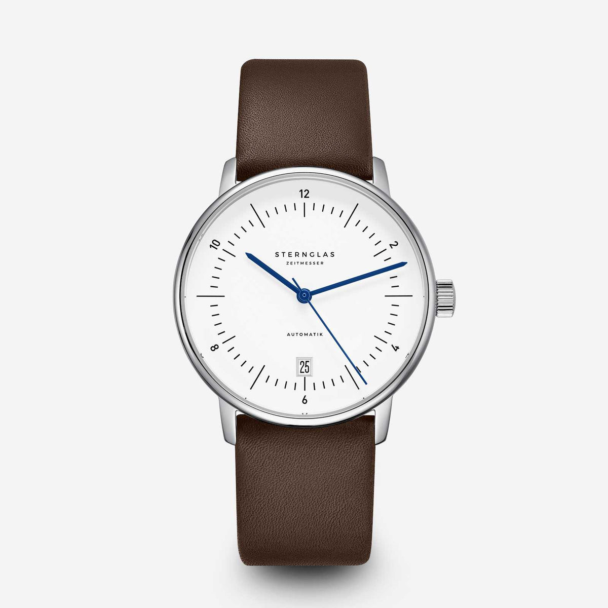 Sternglas "Naos Automatic" Watch in Stainless Steel, White Dial