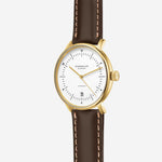 Sternglas "Naos Automatic Edition Heritage" Watch in Gold-Tone Steel, White Dial
