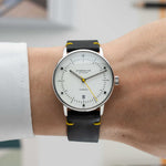 Sternglas "Naos Automatic Edition Bauhaus X" Watch in Steel, Yellow Luminova Dial