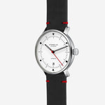 Sternglas "Naos Automatic Edition Bauhaus X" Watch in Steel, Red Luminova Dial