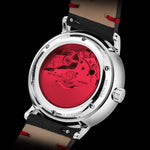 Sternglas "Naos Automatic Edition Bauhaus X" Watch in Steel, Red Luminova Dial