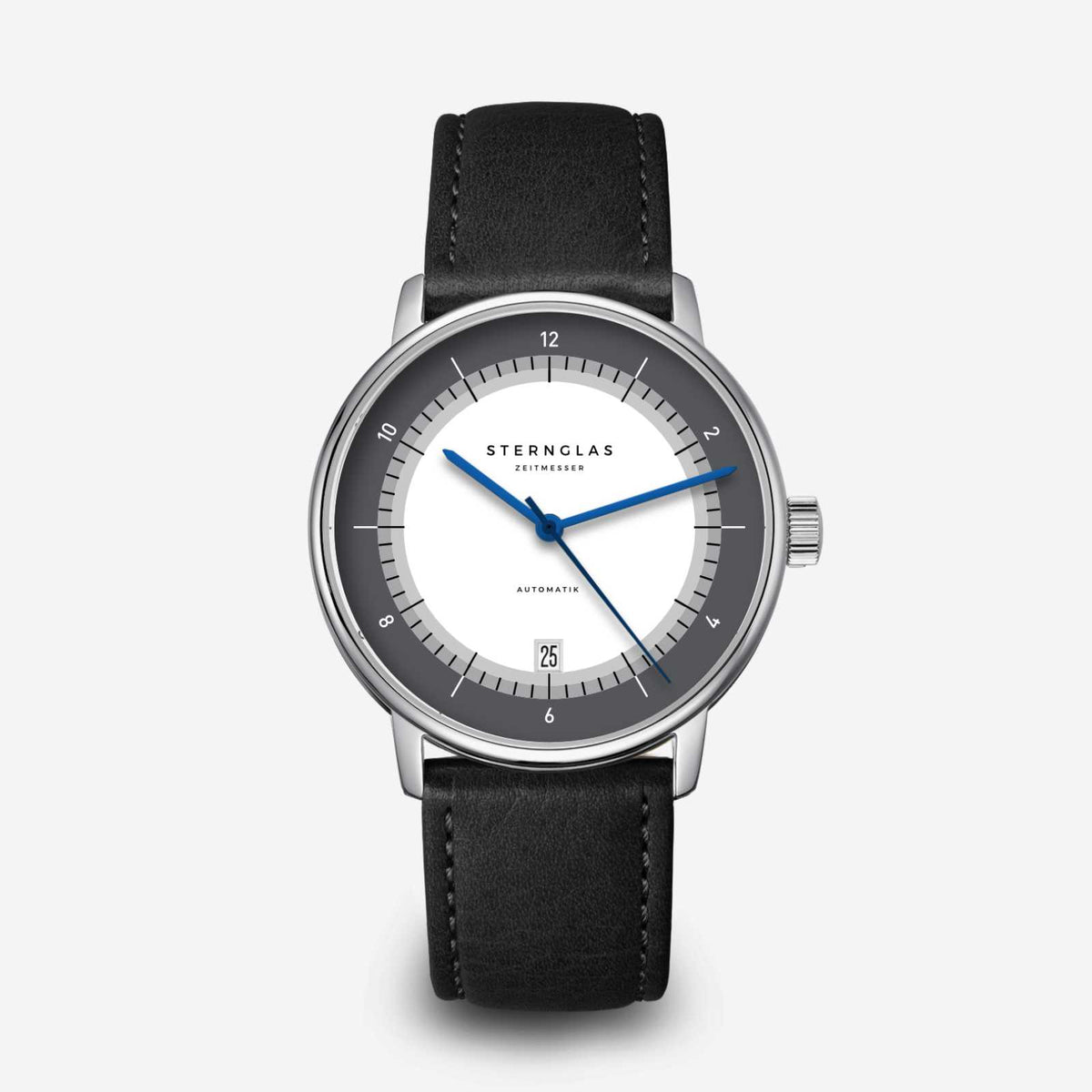 Sternglas "Naos Automatic Edition 60" Watch in Steel, White and Grey Dial