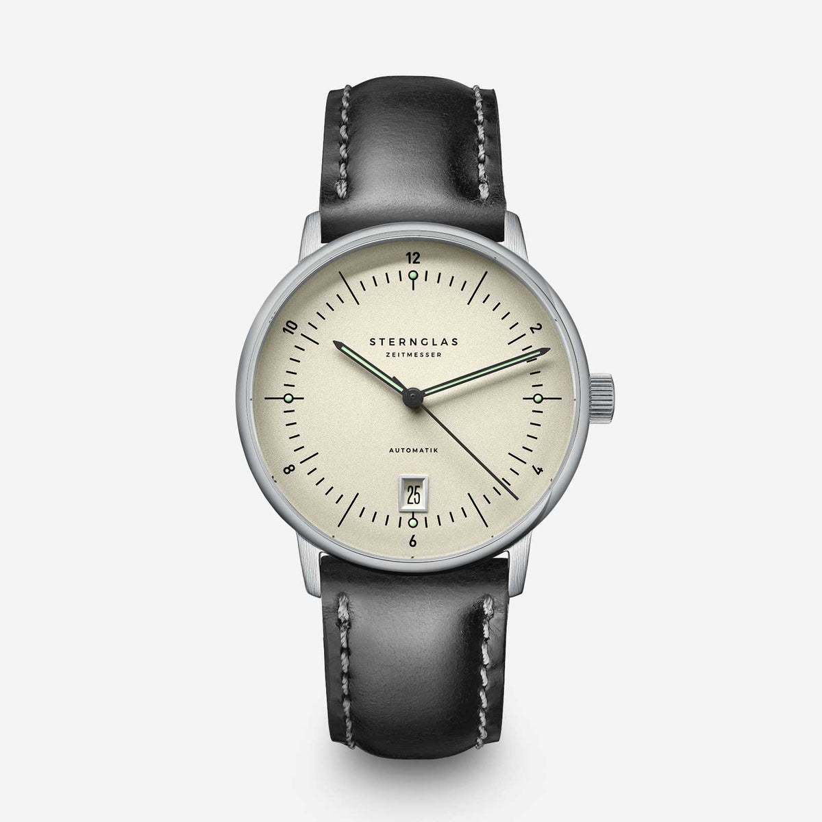 Sternglas "Naos Pro Automatic" Watch in Stainless Steel, Alabaster Dial